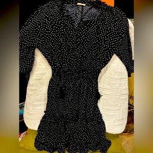 Black love stitch dress